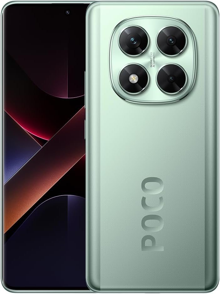 Poco X7 5G + 4G LTE (for Tmobile Mint Tello & Global) (512GB + 12GB) Ai Curved 6.67" 50MP Triple Cam NFC Dual sim Unlocked Model 24095PCADG (Green)